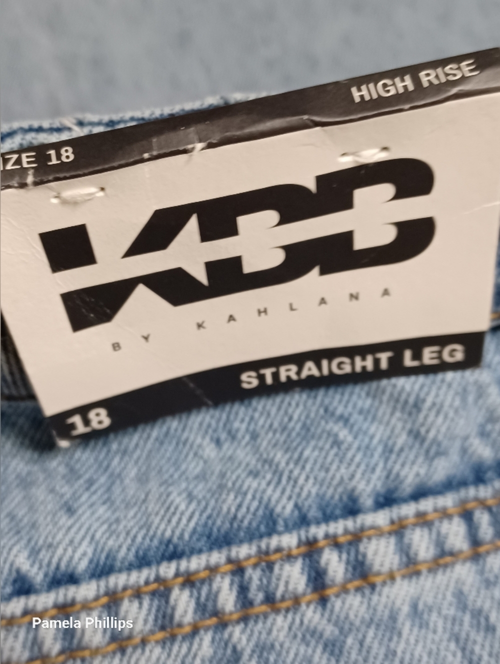 High Rise Straight Leg Jeans - Light Blue